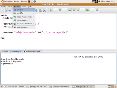 Linux: Portugol ide