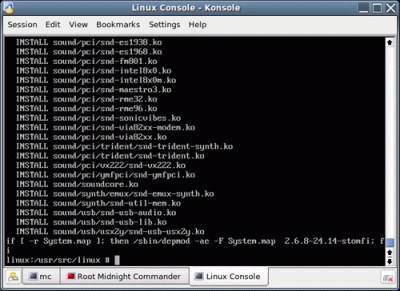Linux: kernel make modules_install 