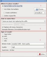 Linux: Sound Converter - preferências 