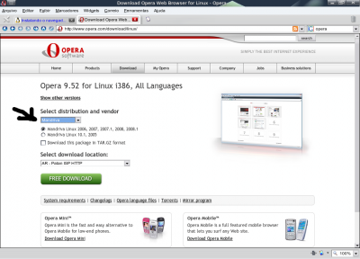 Instalando o navegador Opera no Mandriva One e superior