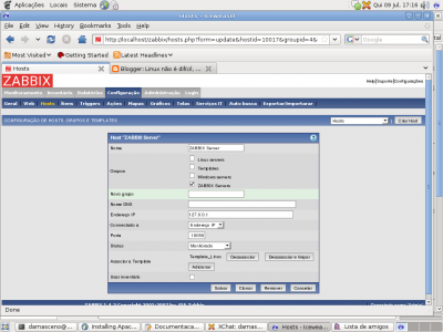 Linux: Monitorando rede com Zabbix