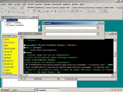 Linux: Adicionando campos de arquivo csv em componente do lazarus