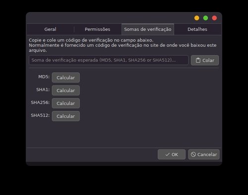 Linux: Usando o Dolphin para checar hashes de arquivos