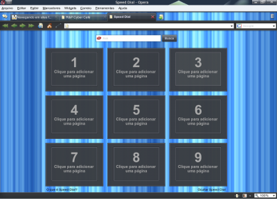 Navegando em sites favoritos com Speed Dial