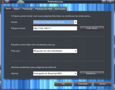 Navegando em sites favoritos com Speed Dial