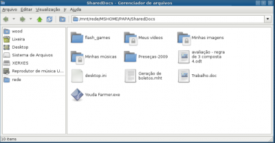 Linux: Montando shares do samba no Thunar