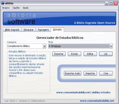 aBíblia Software 1.1.2 + Pacote de Estudos Bíblicos