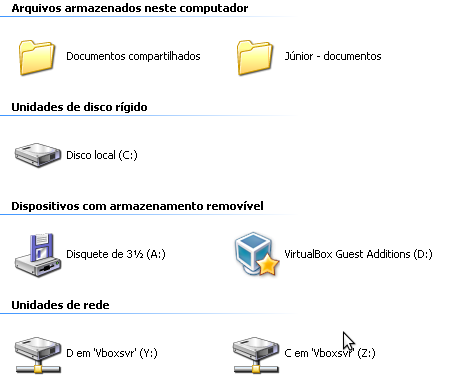 Linux: Compartilhamento de pastas no VirtualBox